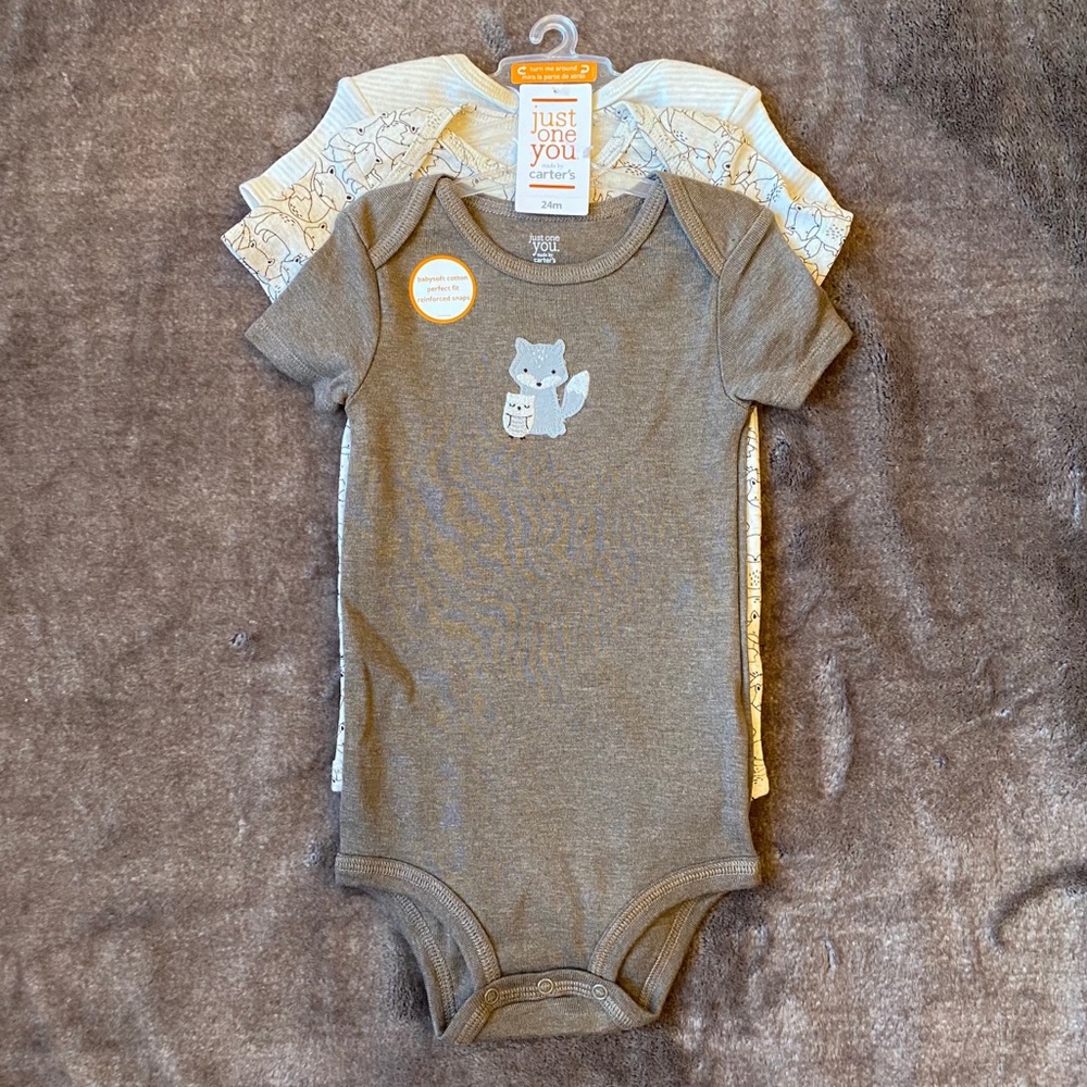 *Sold* Set of 3 Short-Sleeve Onesies